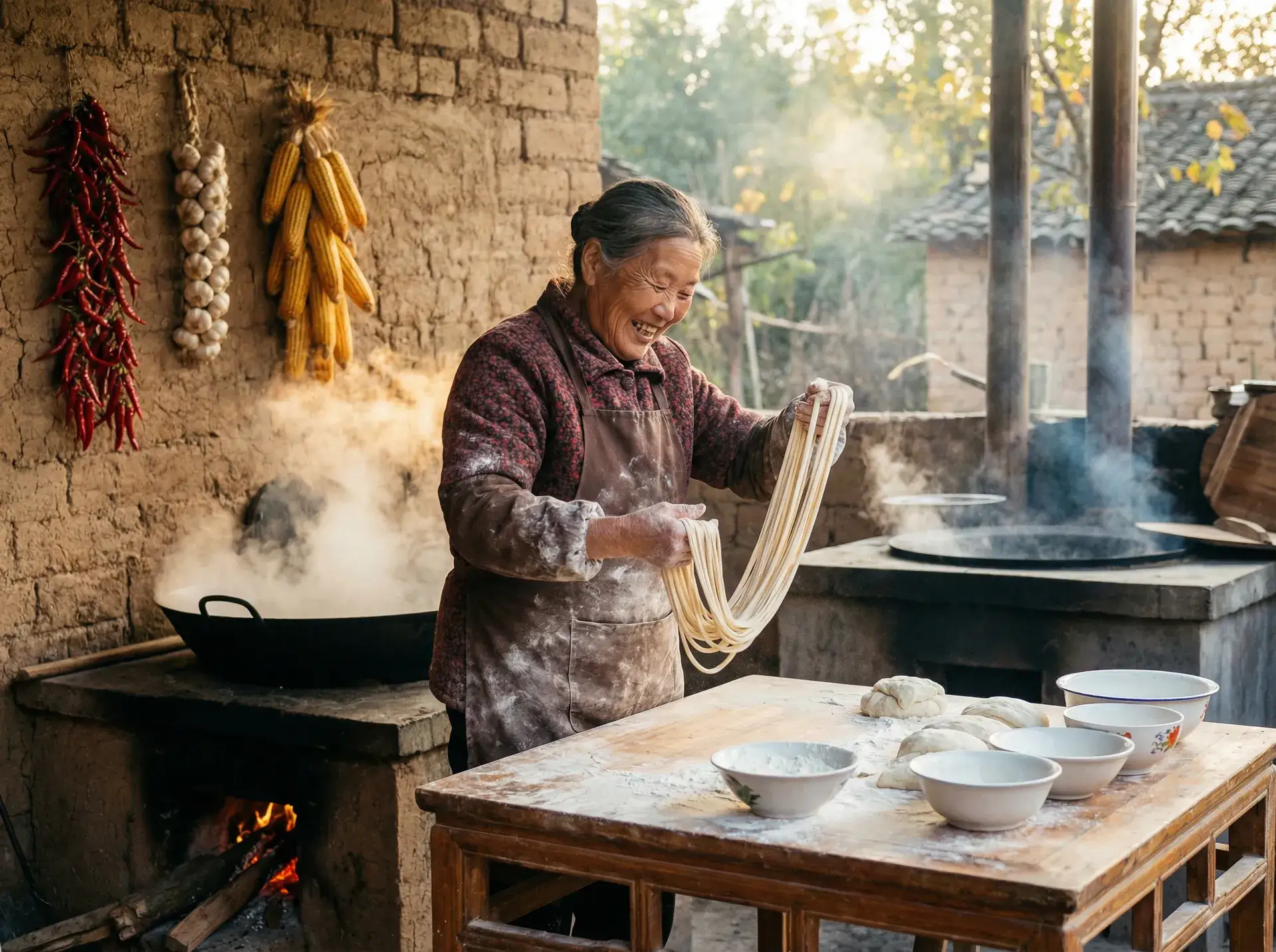 农家大嫂手擀面 - 成都4片P完整版视频在线 乡村美食